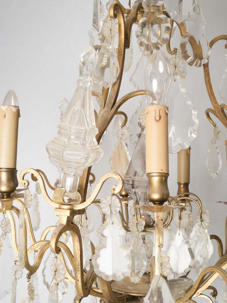Exquisite blown crystal ornate fixture