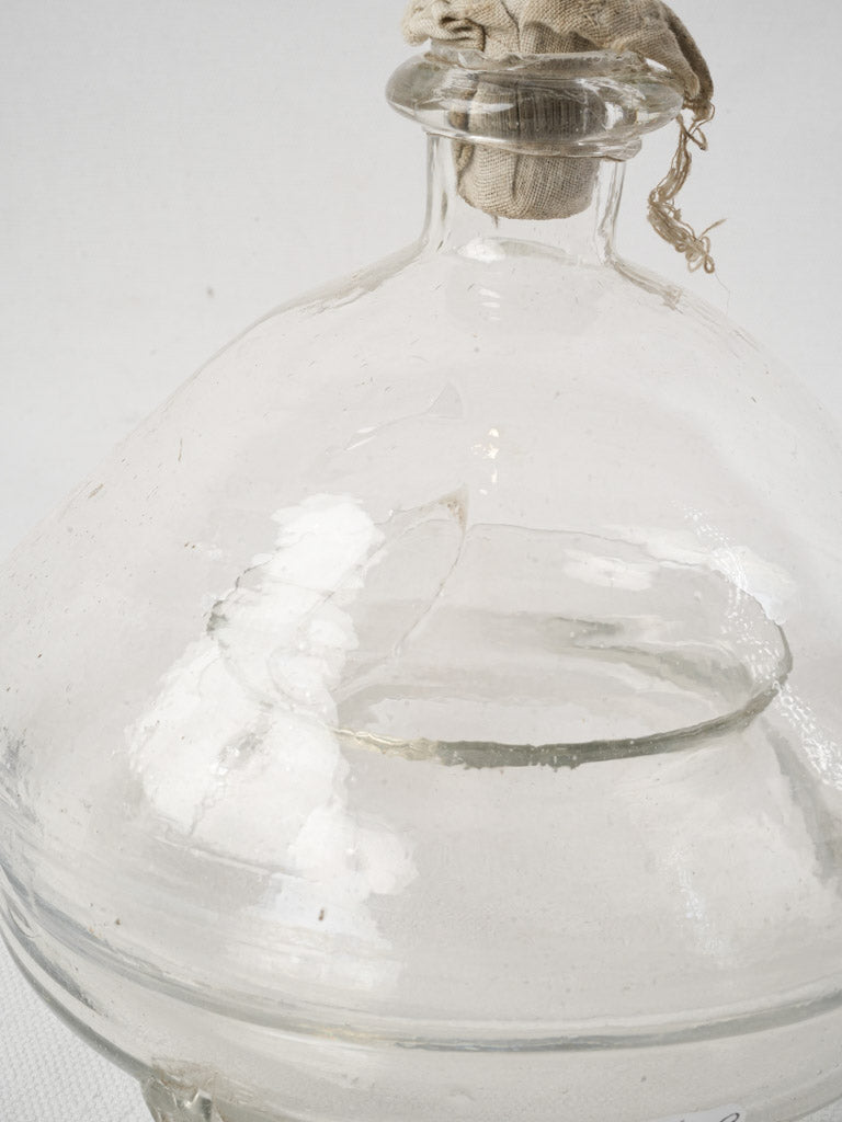 Charming antique glass candle holder