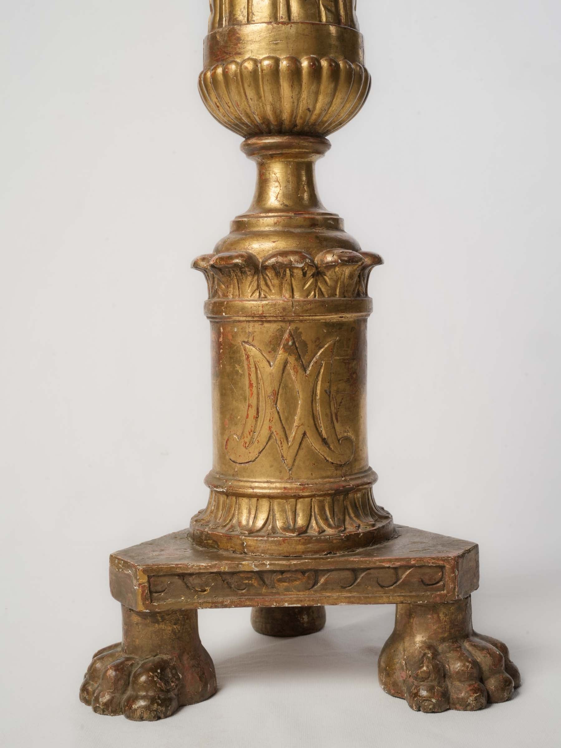Foliate ornamented candlestick