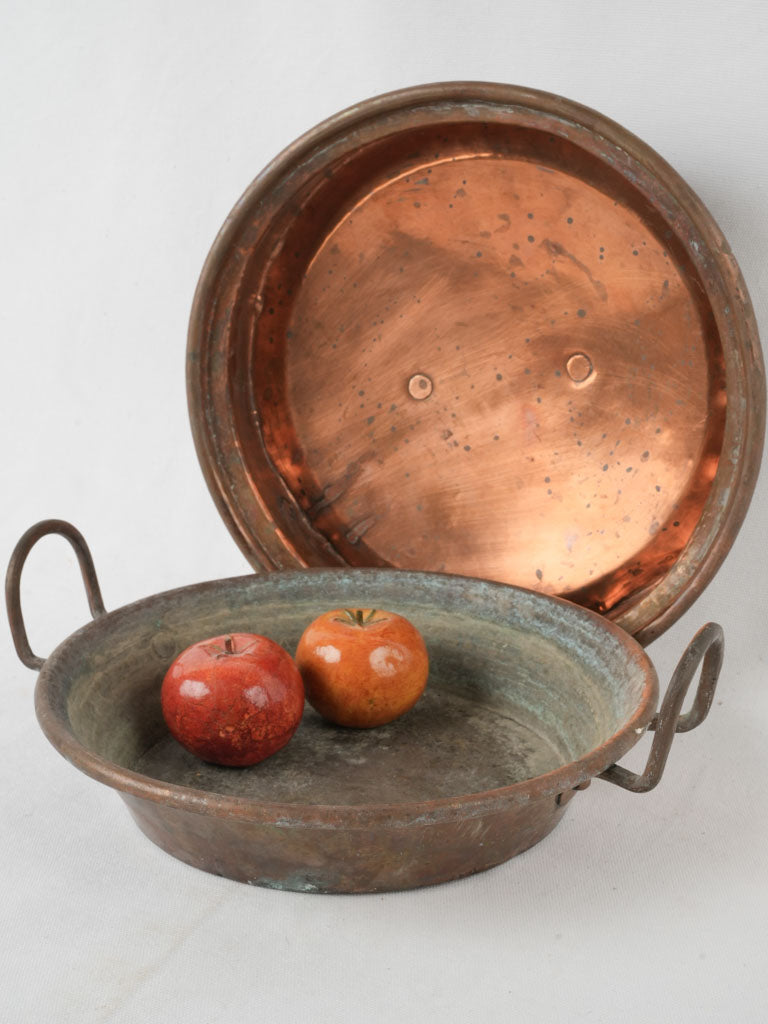 Vintage, steaming, warming, copper, French pot