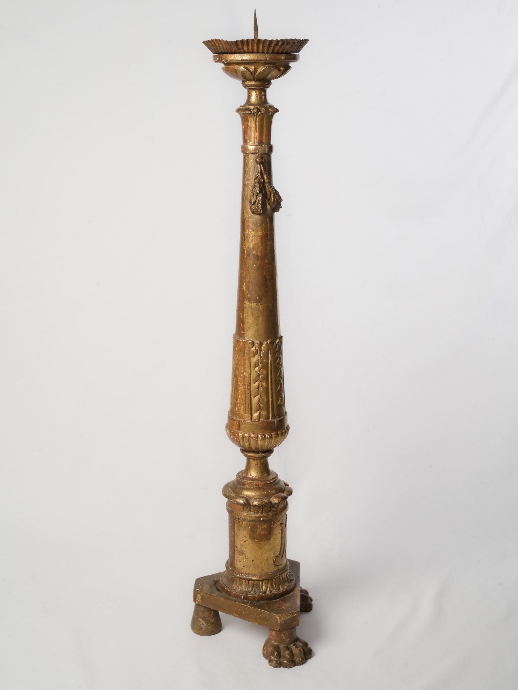 Richly carved giltwood torchère