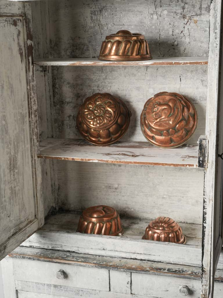 Elegant worn patina cabinet