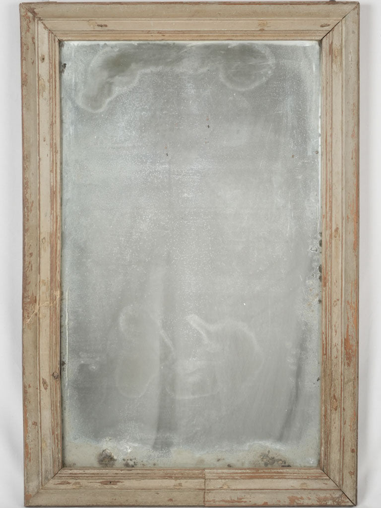 Weathered, antique oak mirror