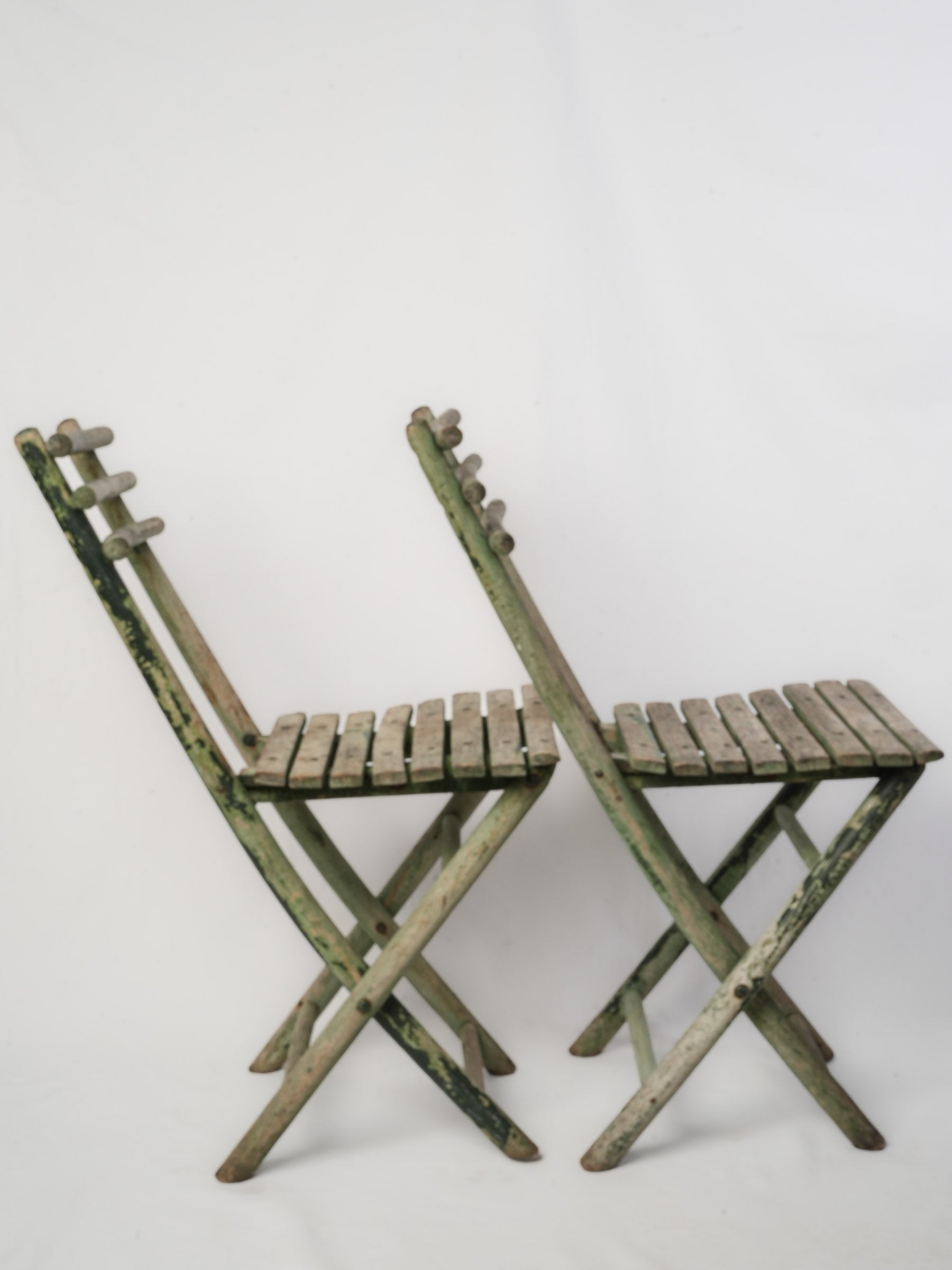 Silvery grey weathered wood chairs