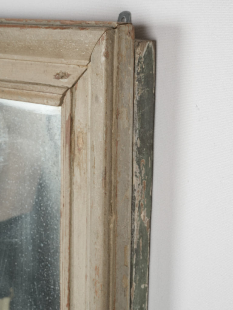 Distressed, vintage wall mirror