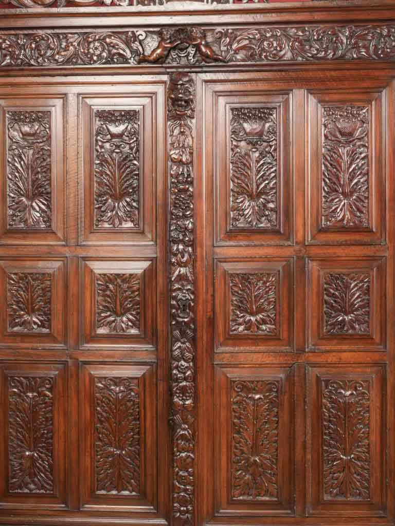 Rare walnut French period armoire