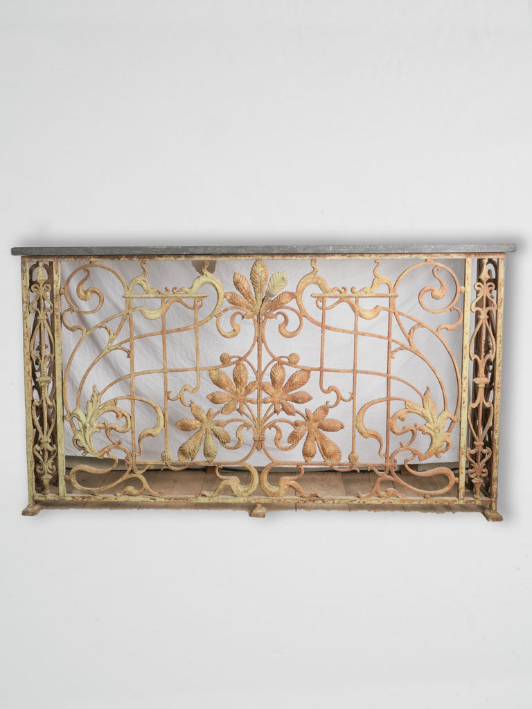 Art Nouveau black stone console