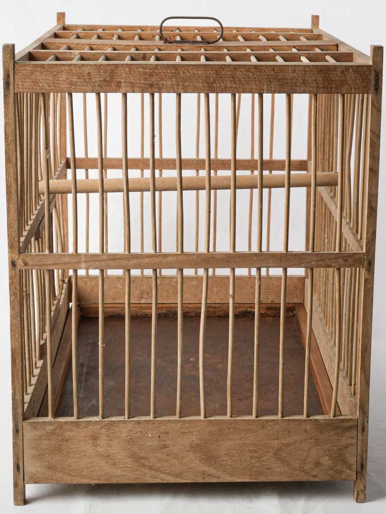 Mid-century wooden birdcage
