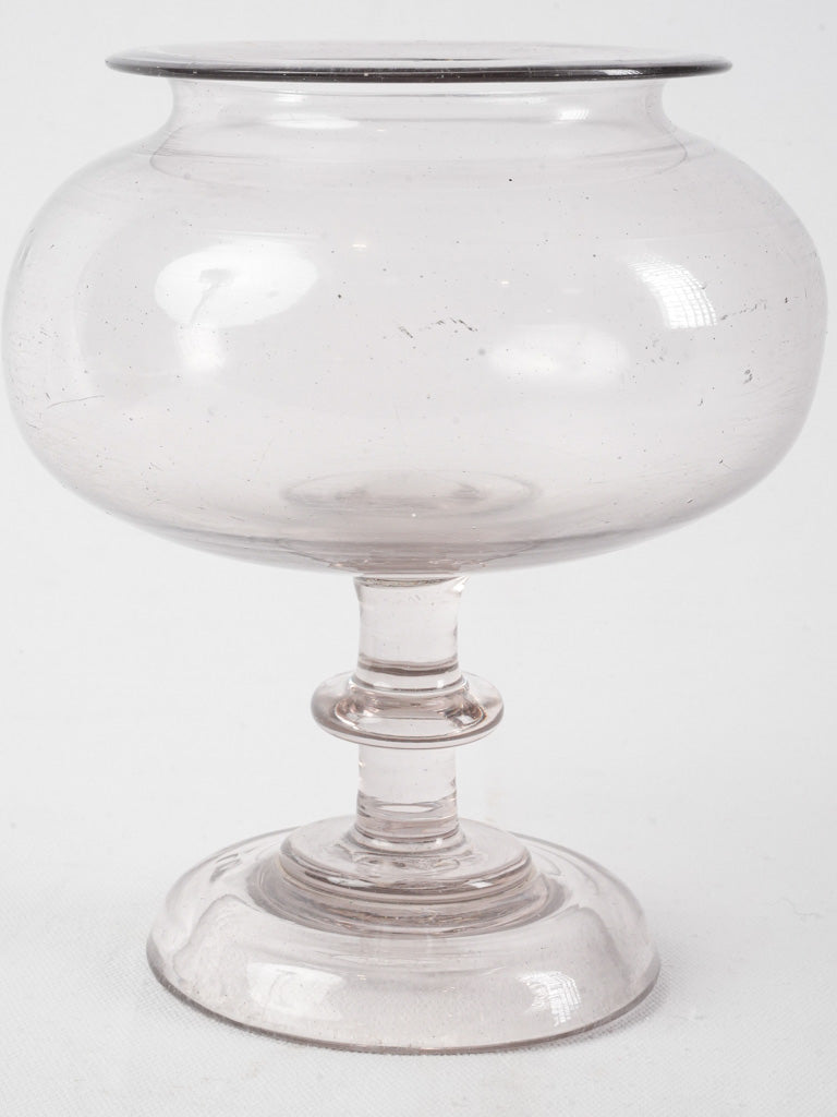 Elegant bulbous glass apothecary vessel