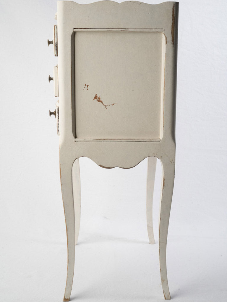 Romantic scalloped gallery bedside table