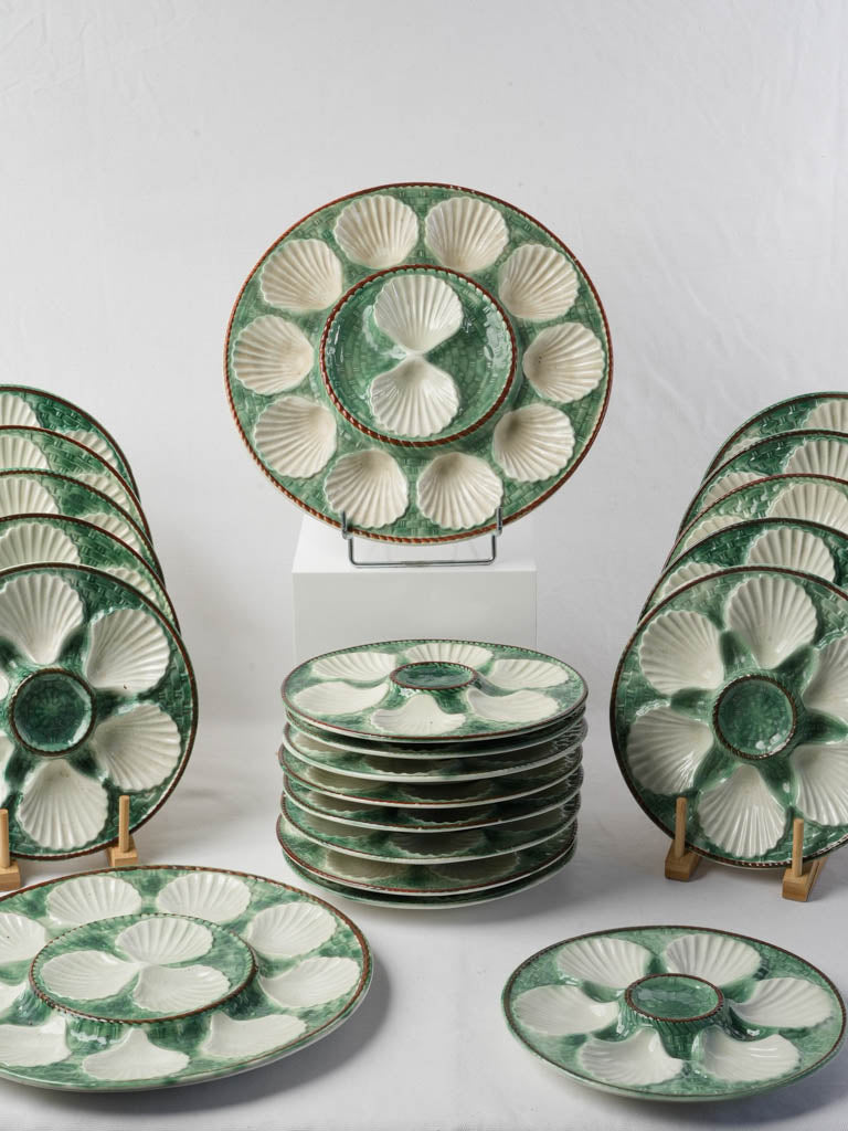 Exquisite ceramic shellfish service set