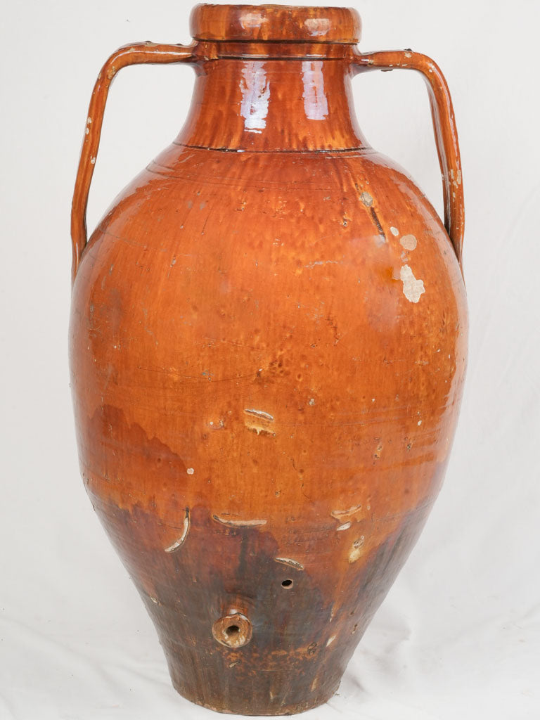 Antique olive oil storage amphora