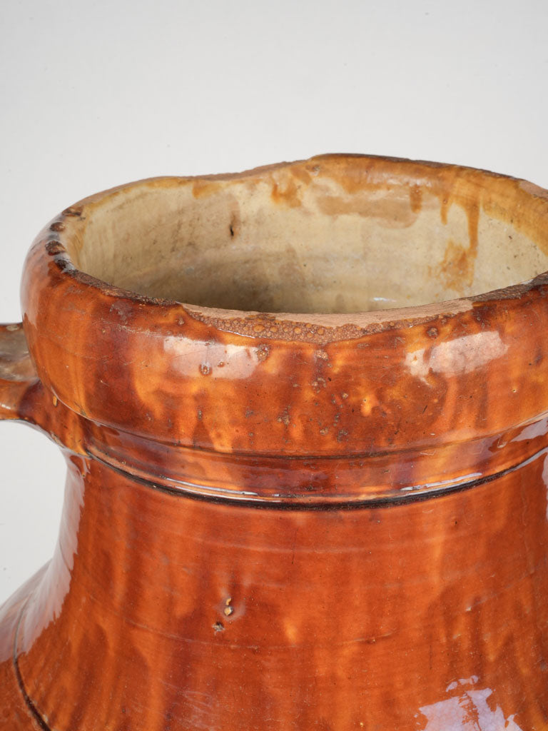 Traditional Southern Italian glazed amphora