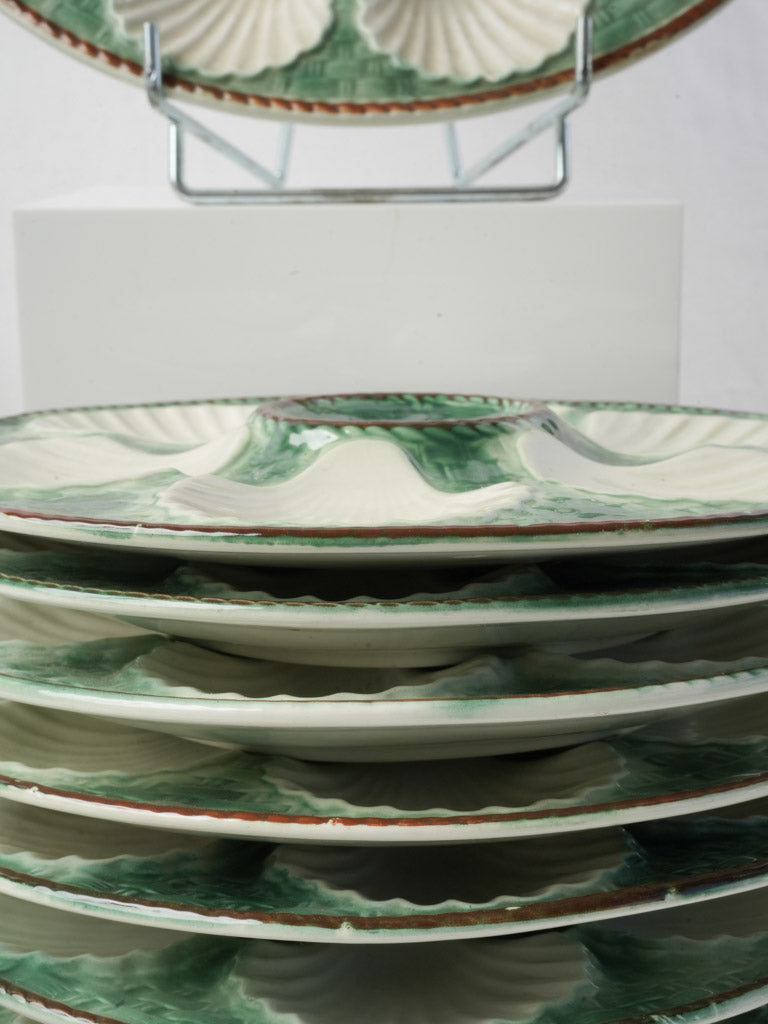 Handcrafted Burgundy ceramic plates