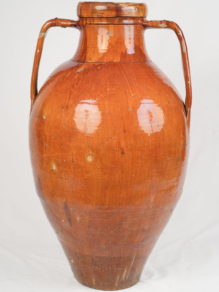 Robust terracotta wine storage jar