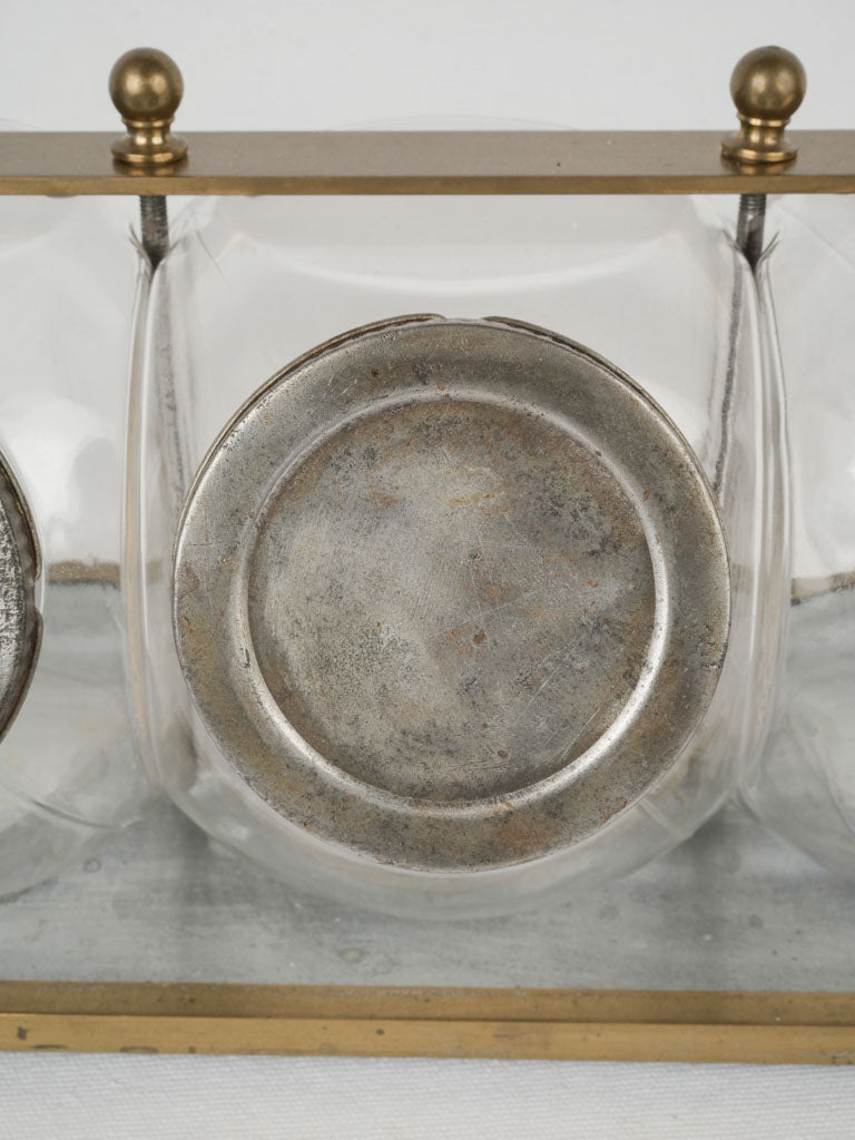 Retro French candy jar set