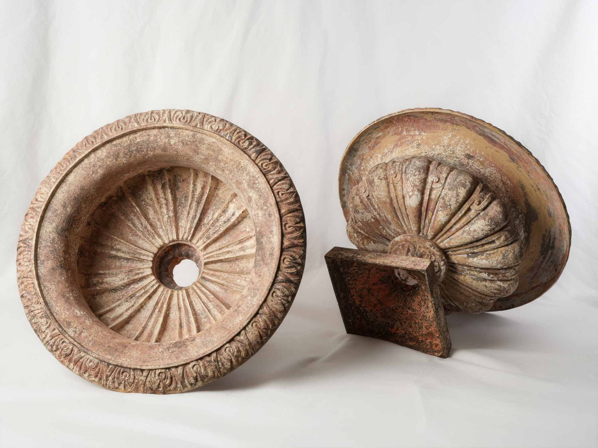 Artful gadrooned garden accents