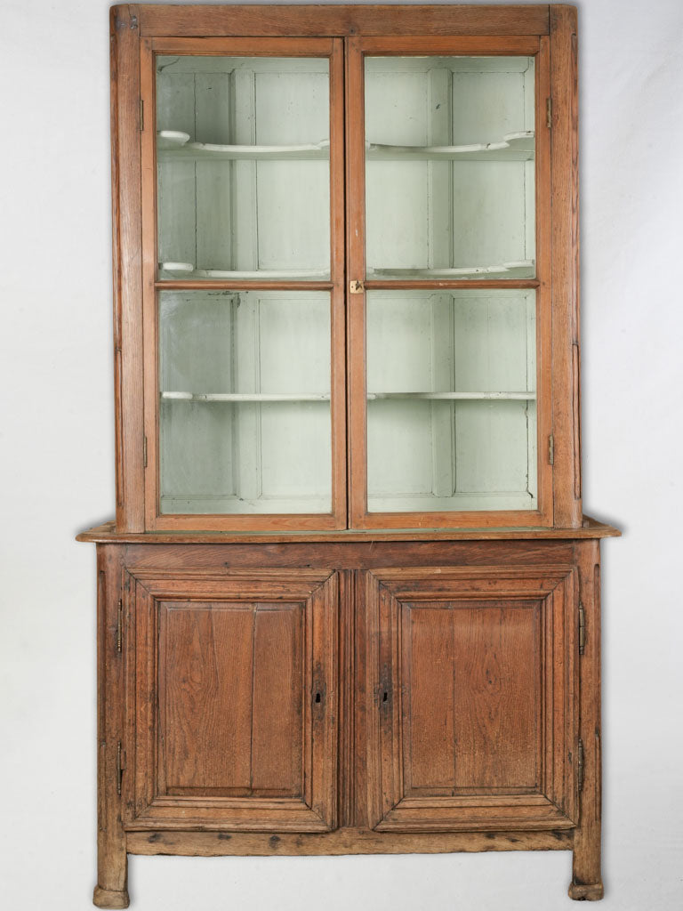 Early 20th Century French Oak Two-Part Milliner’s Vitrine - 83½"