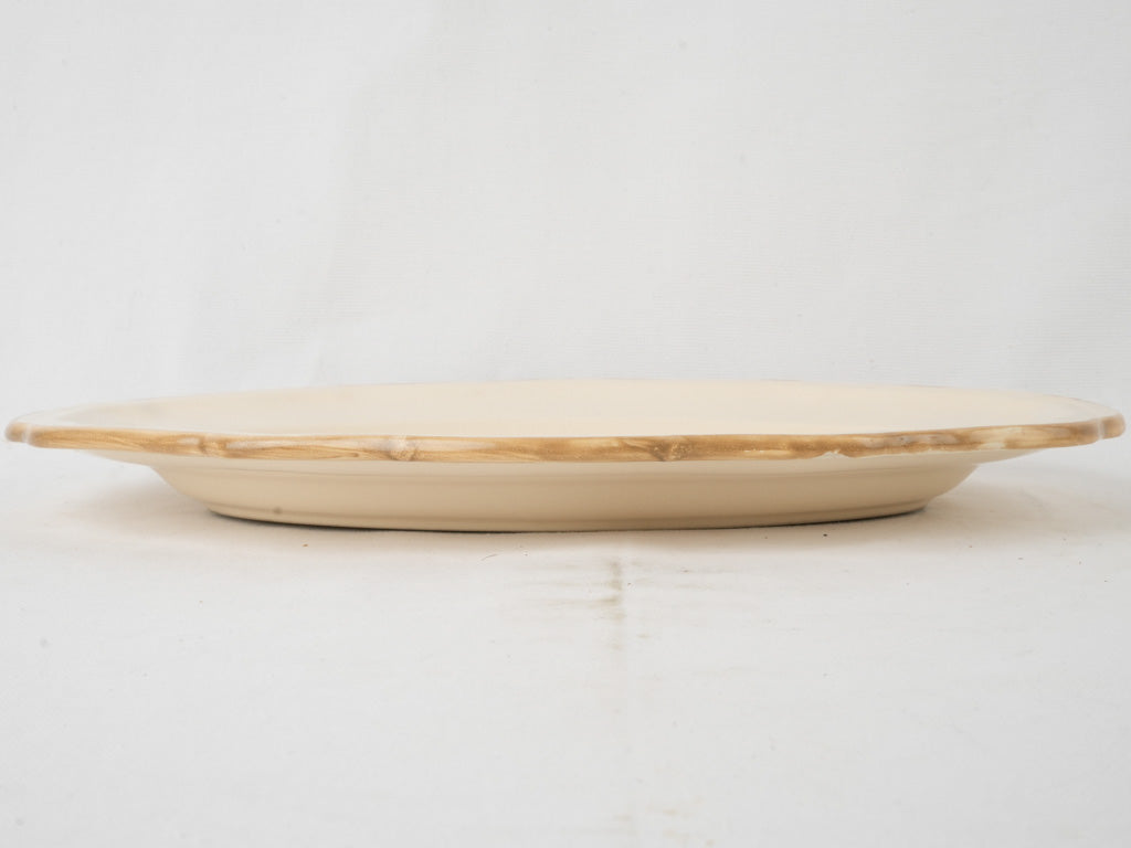 French countryside oval ceramic platter