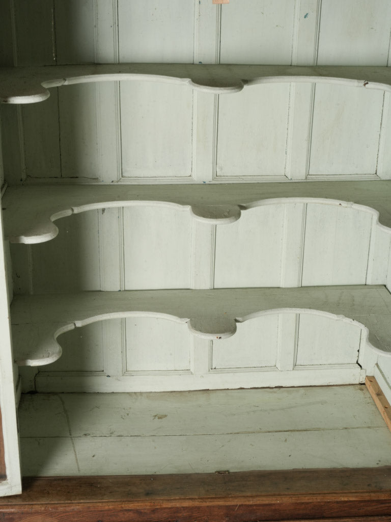 Early 20th Century French Oak Two-Part Milliner’s Vitrine - 83½"