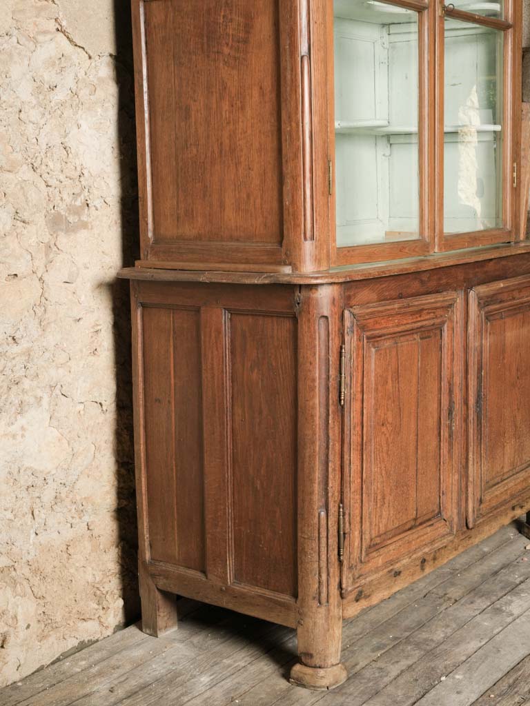 Early 20th Century French Oak Two-Part Milliner’s Vitrine - 83½"