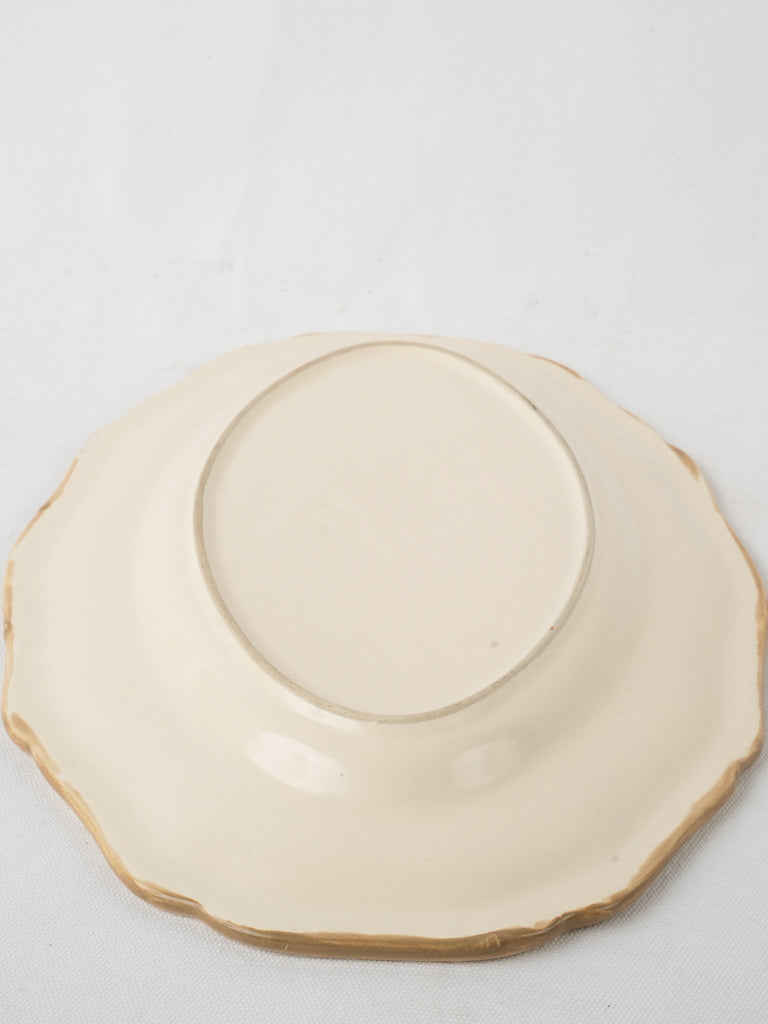 Artistic beige serving platter