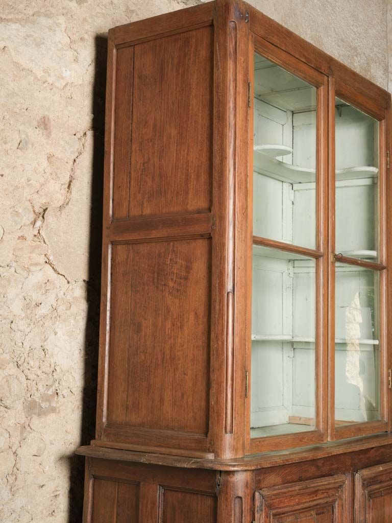 Early 20th Century French Oak Two-Part Milliner’s Vitrine - 83½"