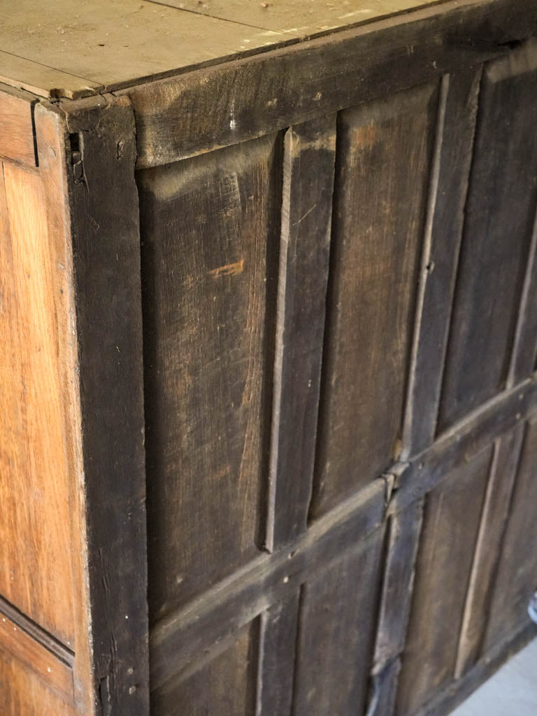 Early 20th Century French Oak Two-Part Milliner’s Vitrine - 83½"