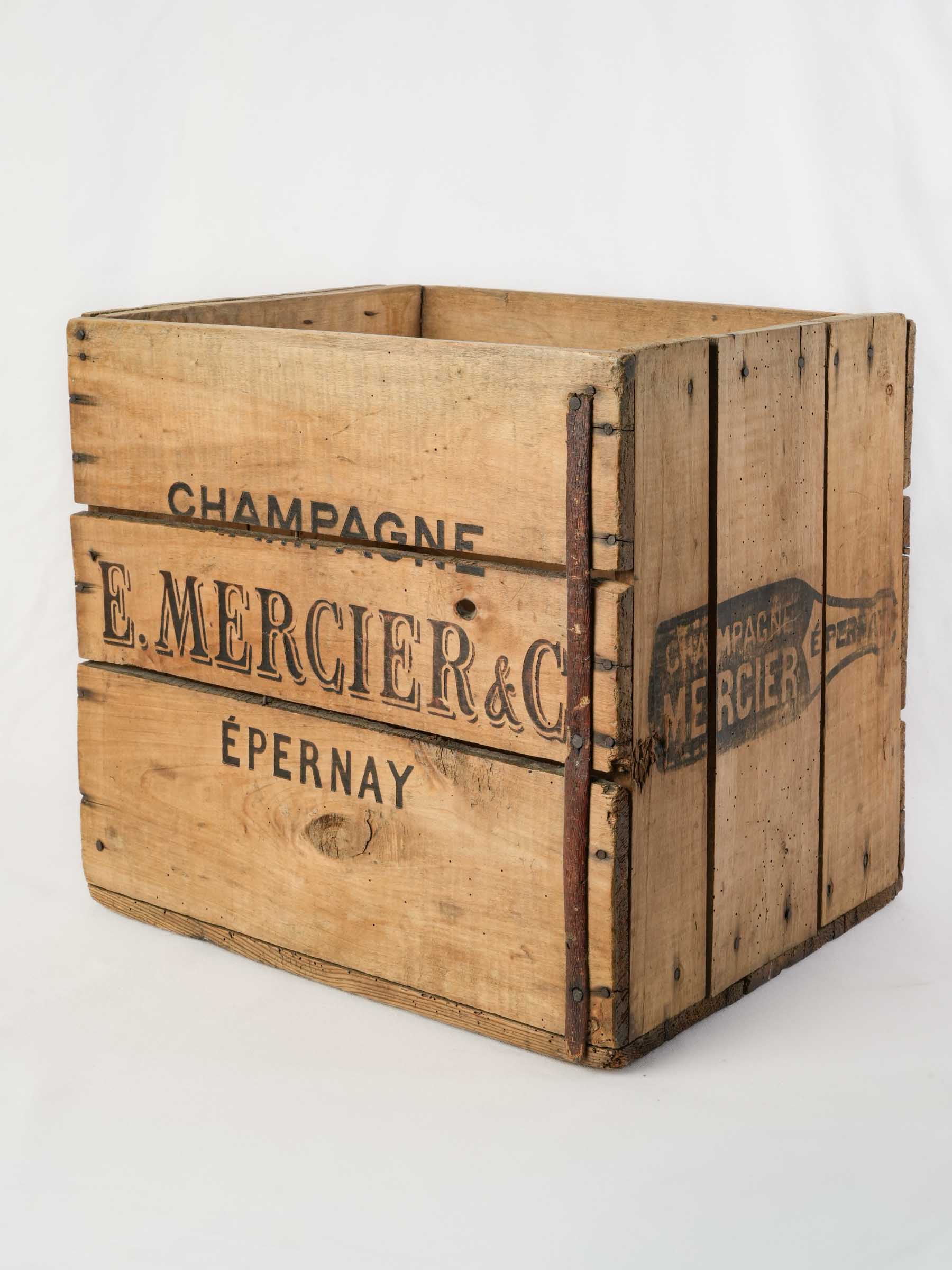 Large French Champagne Transport Crate, Early 20th Century - 17¼" x 19"