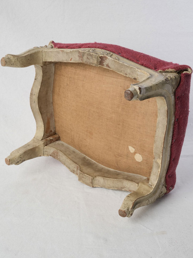 Distressed painted surface footrest