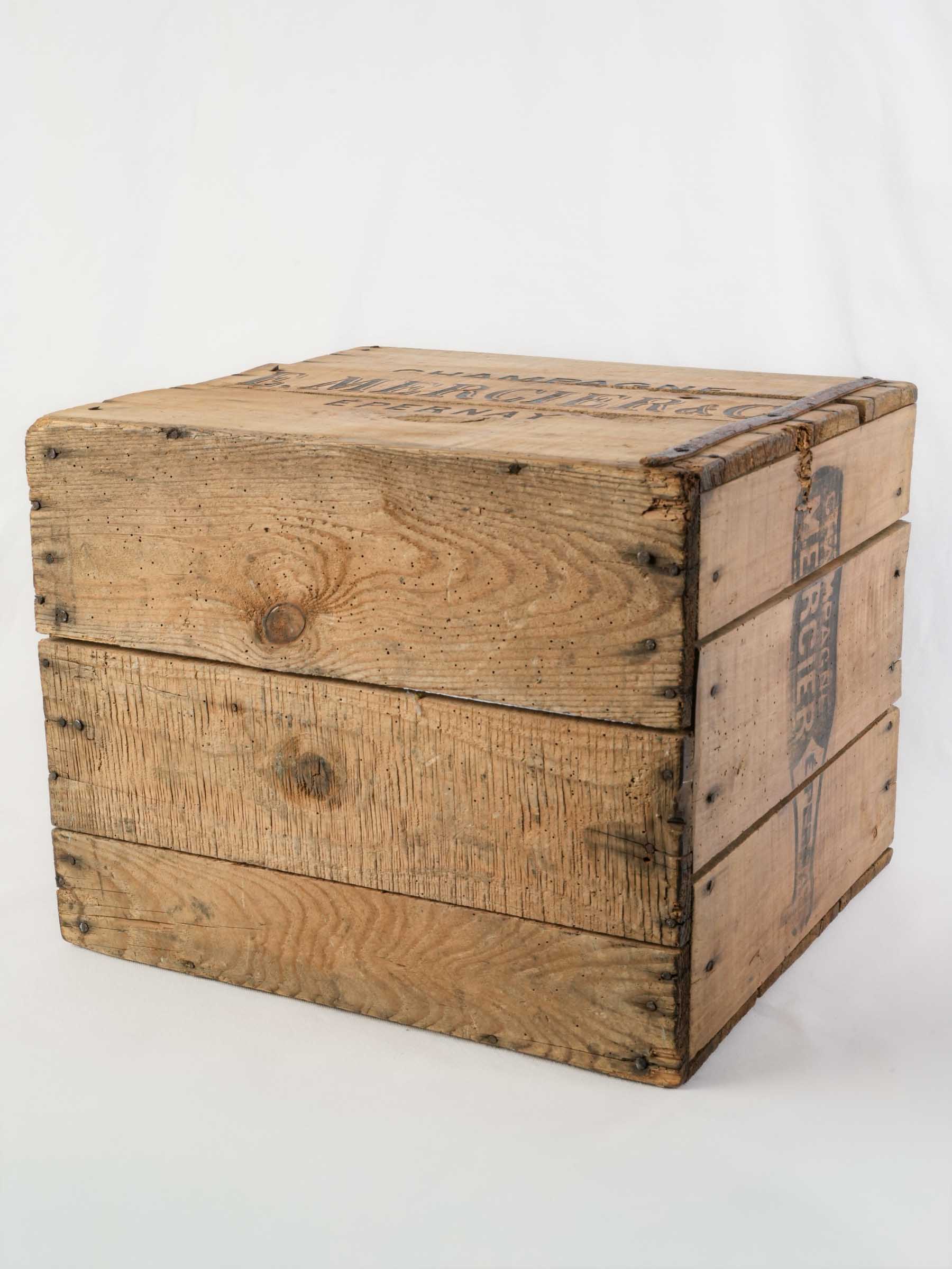 Large French Champagne Transport Crate, Early 20th Century - 17¼" x 19"