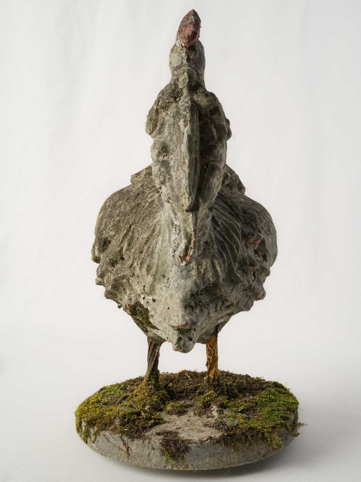 Weathered painted French garden statue