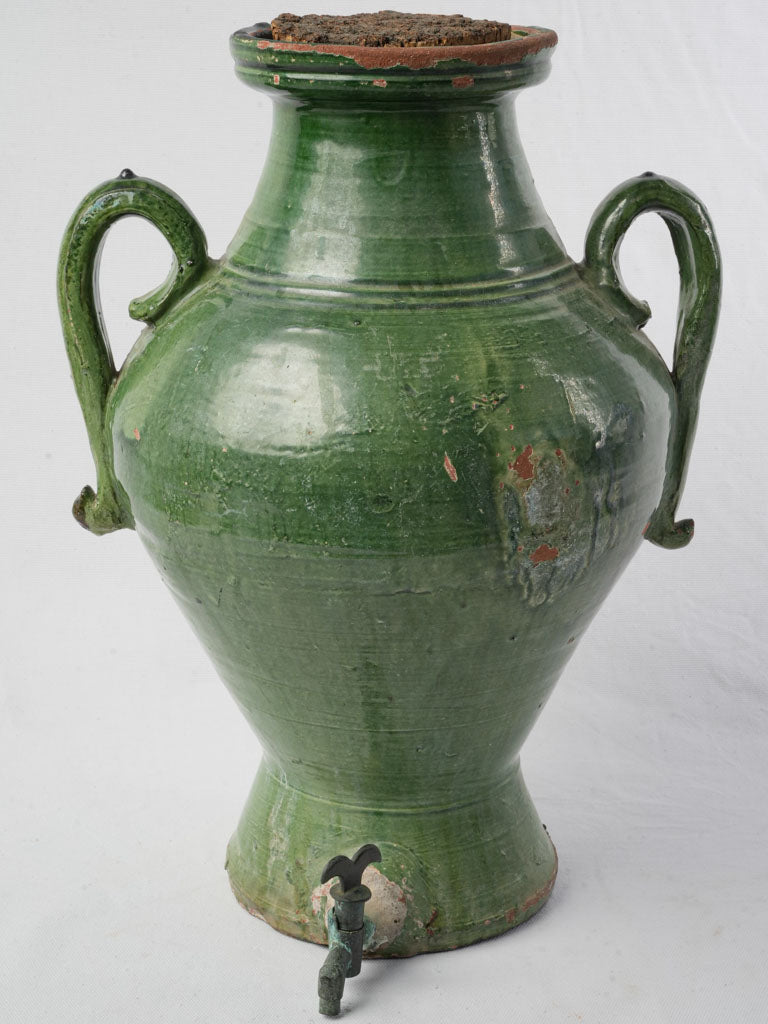 Timeless green glazed vinaigrier