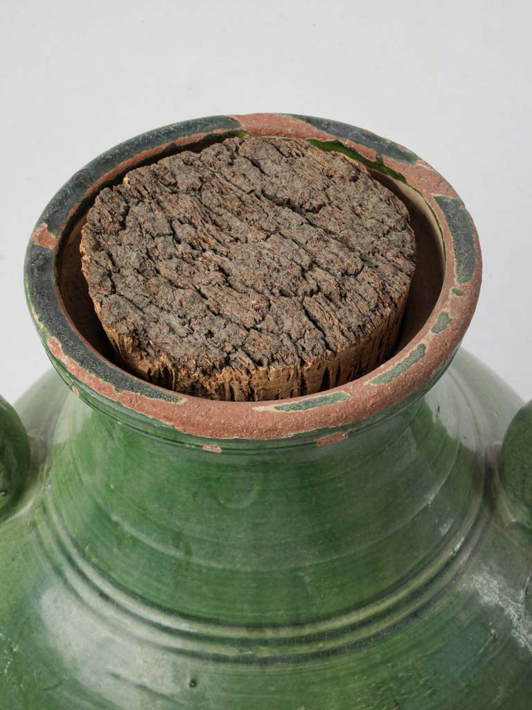 Verdant green terracotta pot