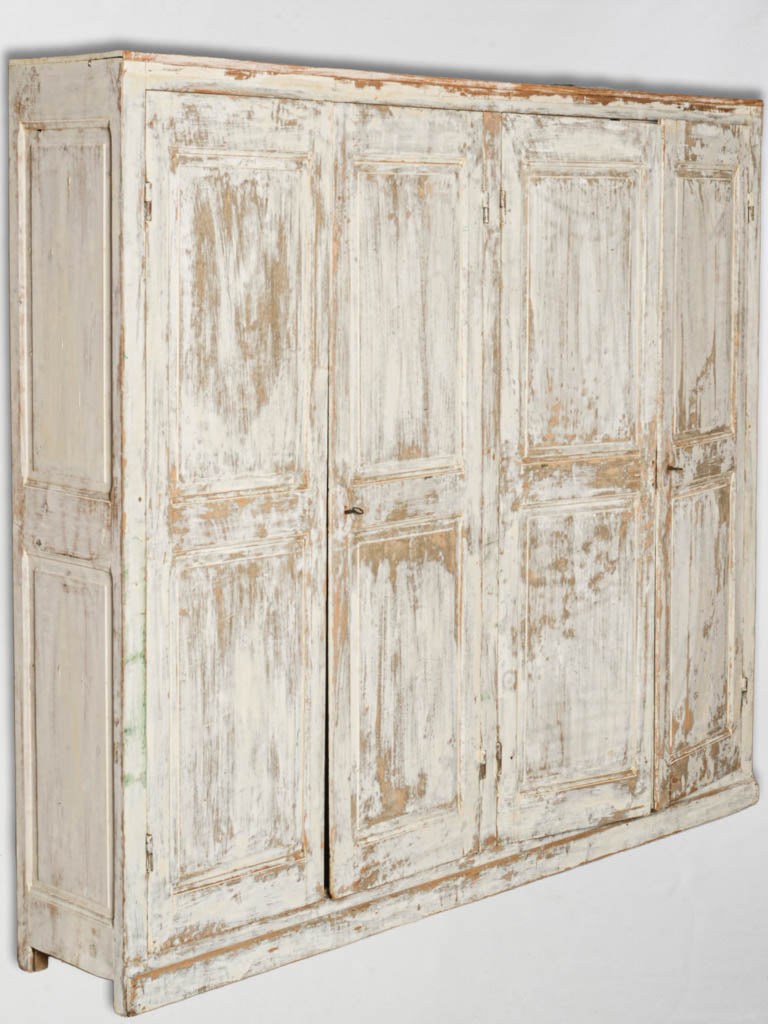 Early 20th Century French Painted Pine Workshop Cupboard - 70½" x 77½"
