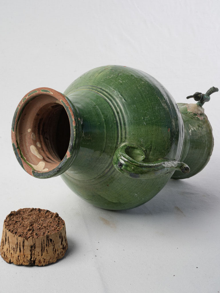 Decorative emerald green vessel