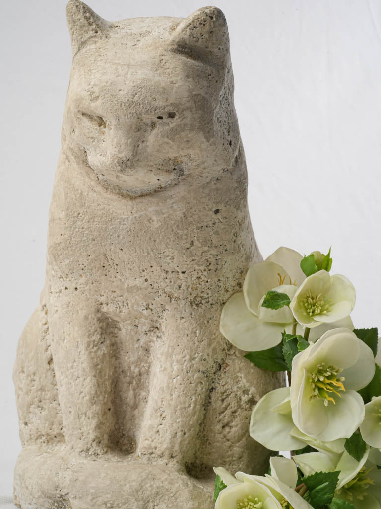 French decorative garden cat sculpture