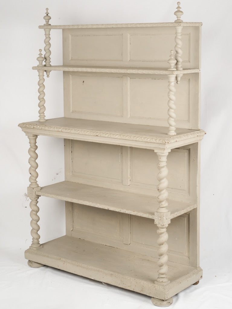 Antique French gray étagère