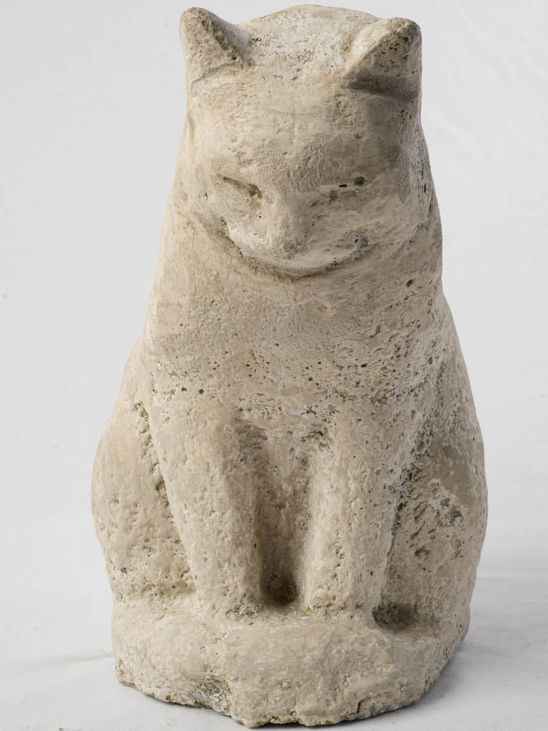 Sophisticated relaxed posture cat figure