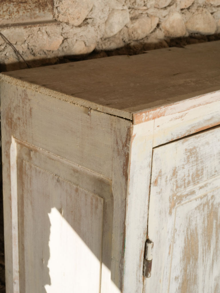 Weathered French wooden wardrobe