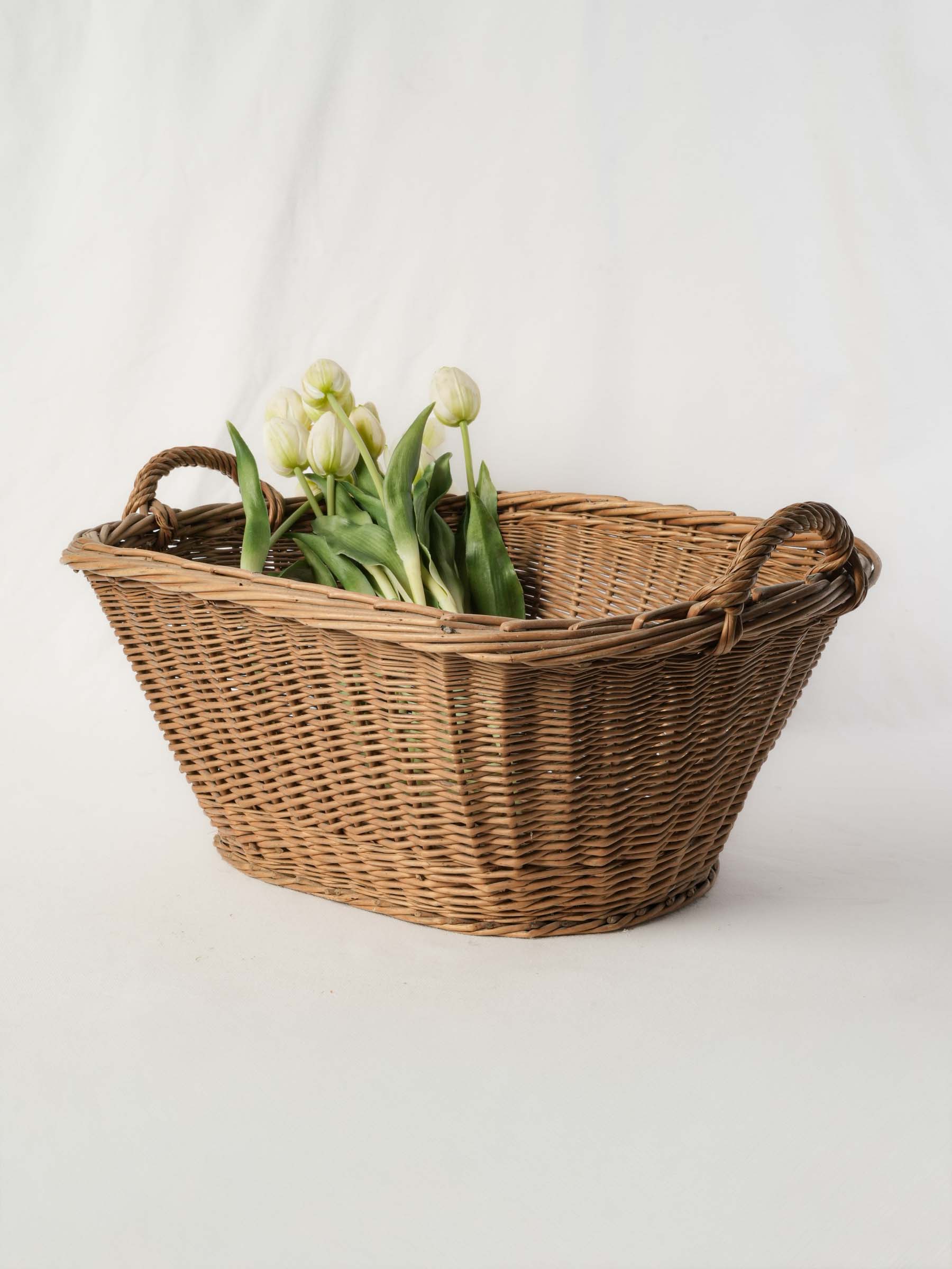 Vintage rustic wicker basket