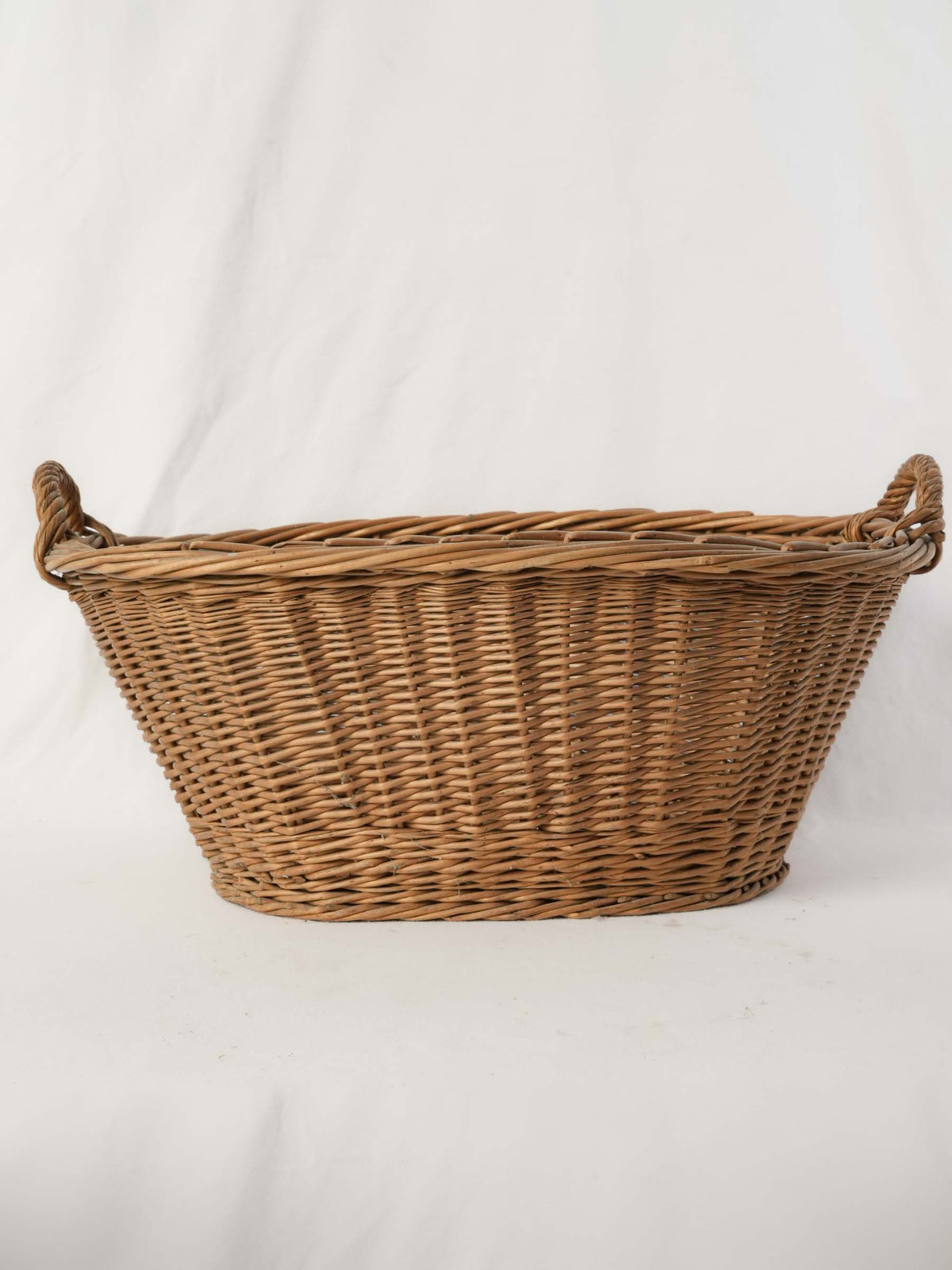 Warm patina wicker basket