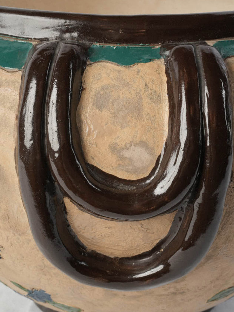 Unique hand-painted earthenware holder