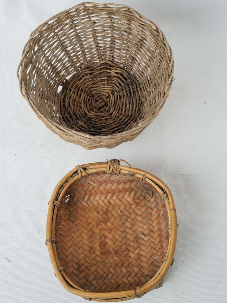 Rustic French authentic wicker homeware