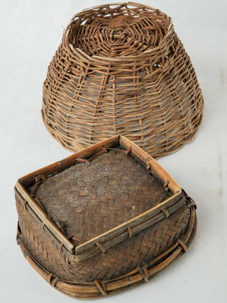 Charming handwoven vintage wicker baskets