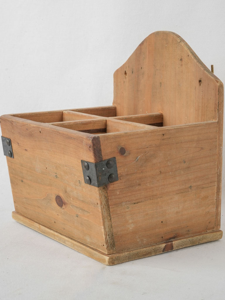 Vintage wooden utensil holder