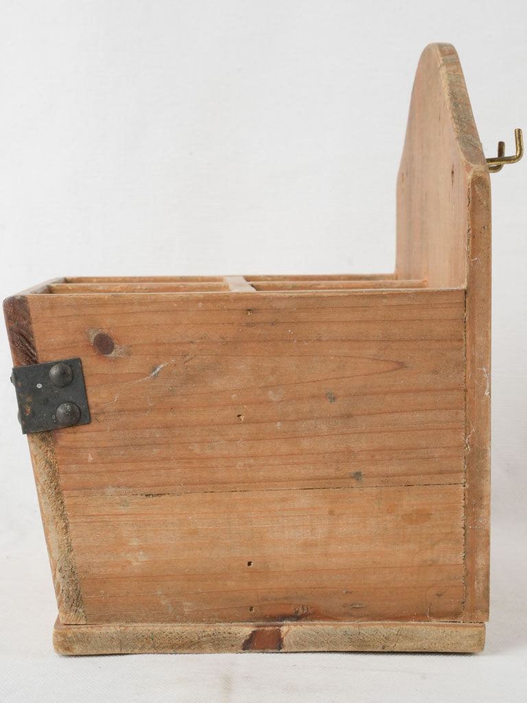 Antique-style wooden utensil caddy
