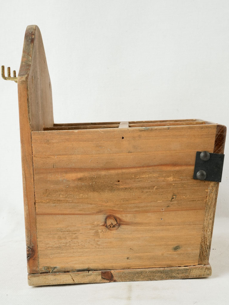 Distressed wooden kitchen tool holder