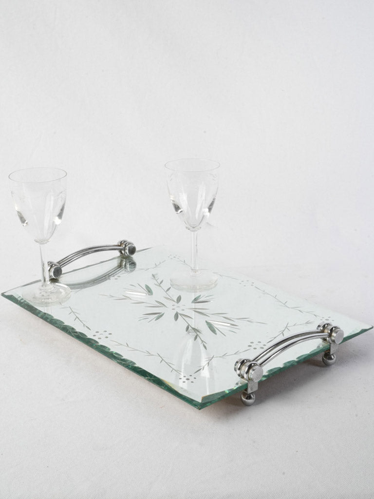 Refined 1950s Italian Murano Mirror-Glass Tray - 17¼"