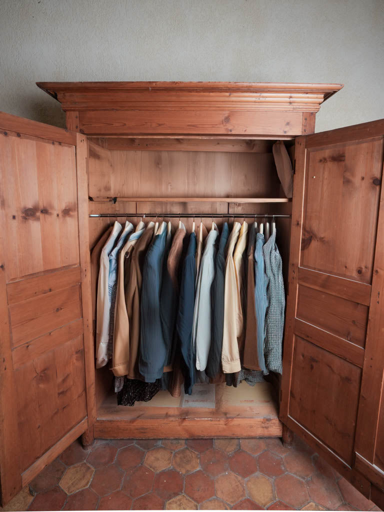 Original French wooden armoire